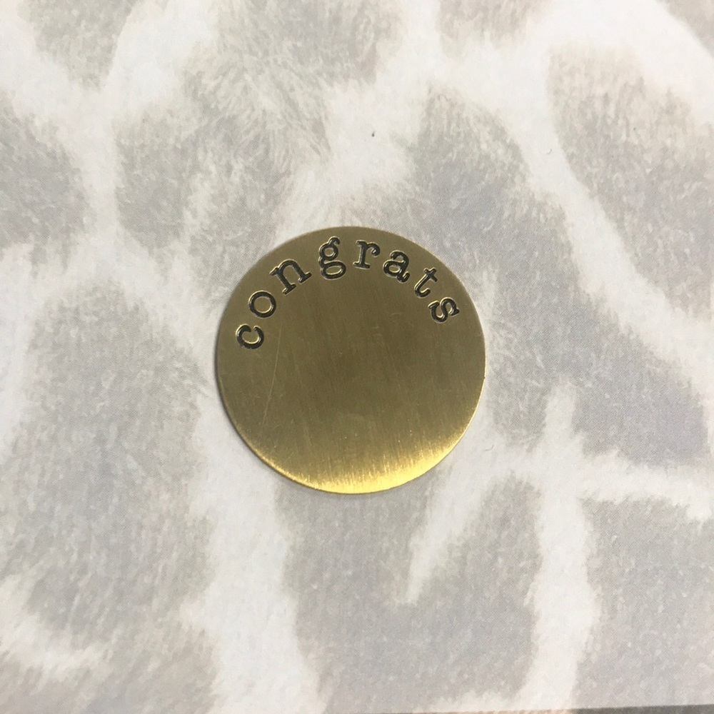 New large gold Origami Owl plate